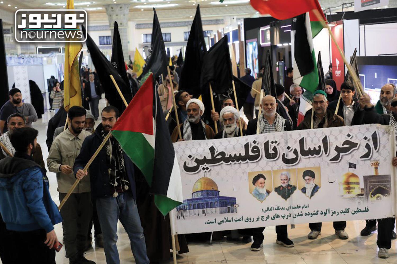حضور اعضای کمپین از "خراسان تا فلسطین" در نمایشگاه رسانه های ایران