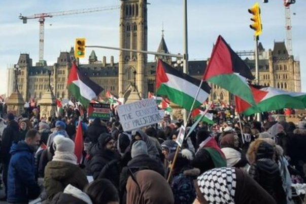 تظاهرات حمایت از غزه در کانادا + فیلم