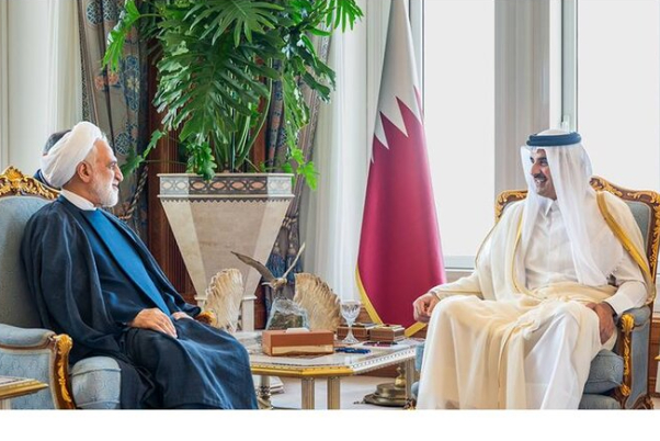 رئيس السلطة القضائية يلتقي امير قطر في الدوحة