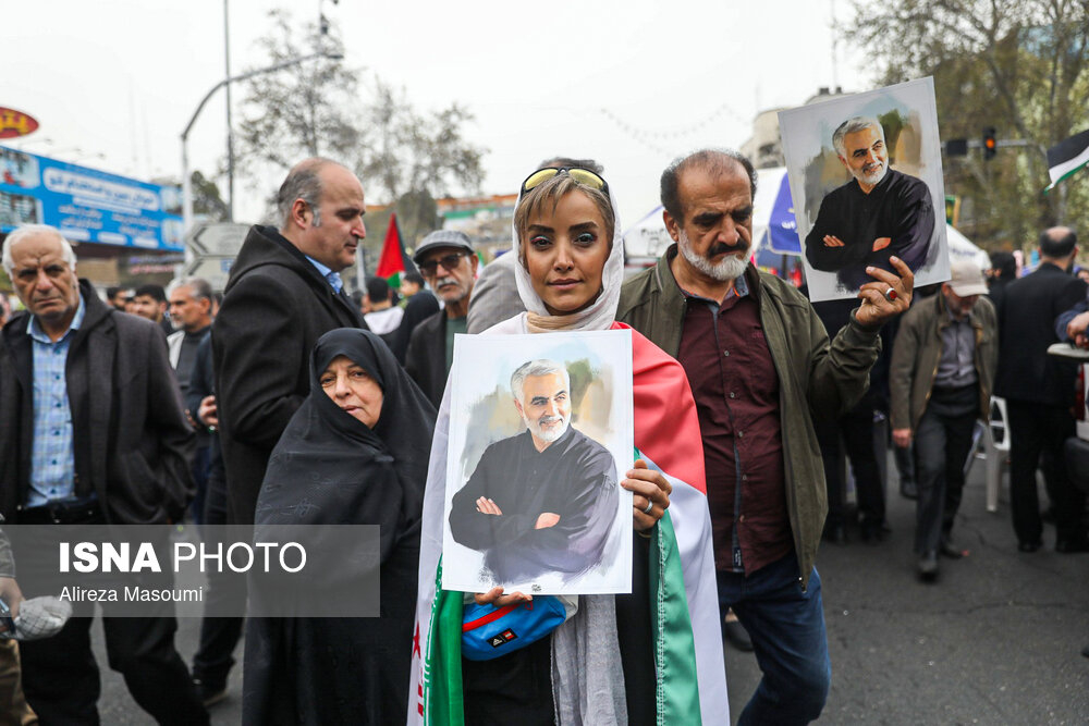 مشاركة شعبية واسعة في مسيرات يوم القدس العالمي في انحاء إيران