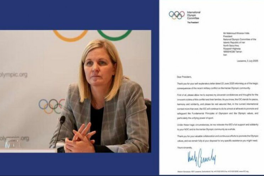 رئيسة اللجنة الأولمبية الدولية تعزي بضحايا العدوان الصهيوني الأخير على إيران