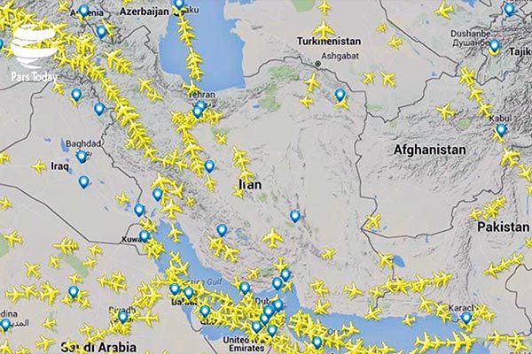 رشد 33 درصدی پروازهای عبوری از آسمان ایران