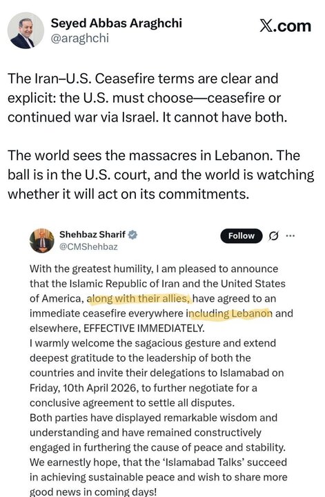 عراقچی+توئیت+شهباز+شریف