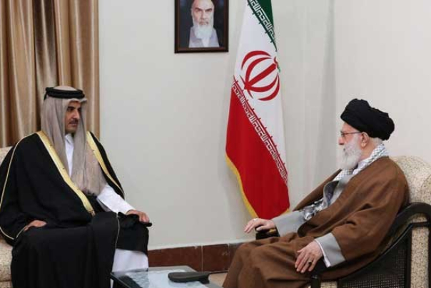 قائد الثورة يستقبل امير قطر