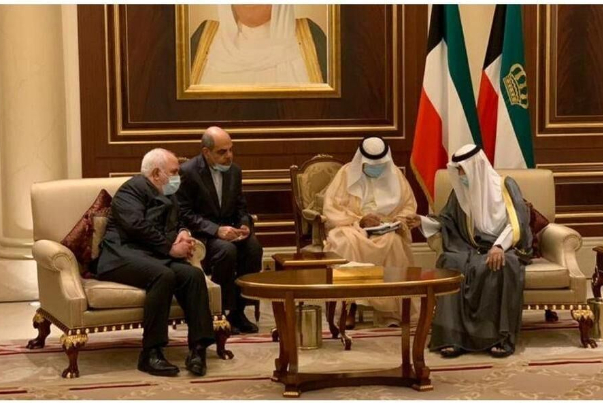 ظريف يلتقي أمير دولة الكويت الجديد ويقدم له التعازي