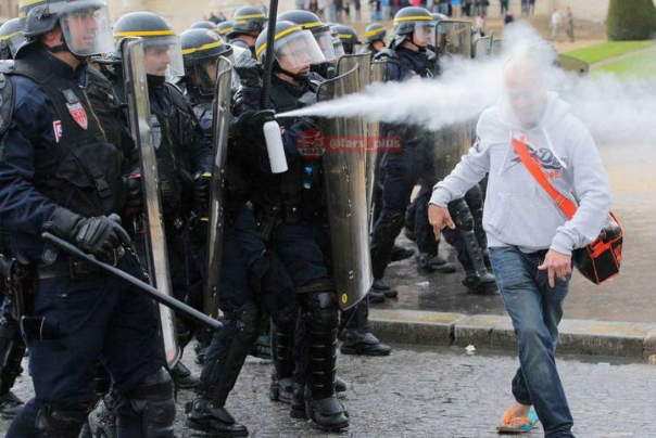 The censorship of rulers of France regarding this county's full-scale internal crisis