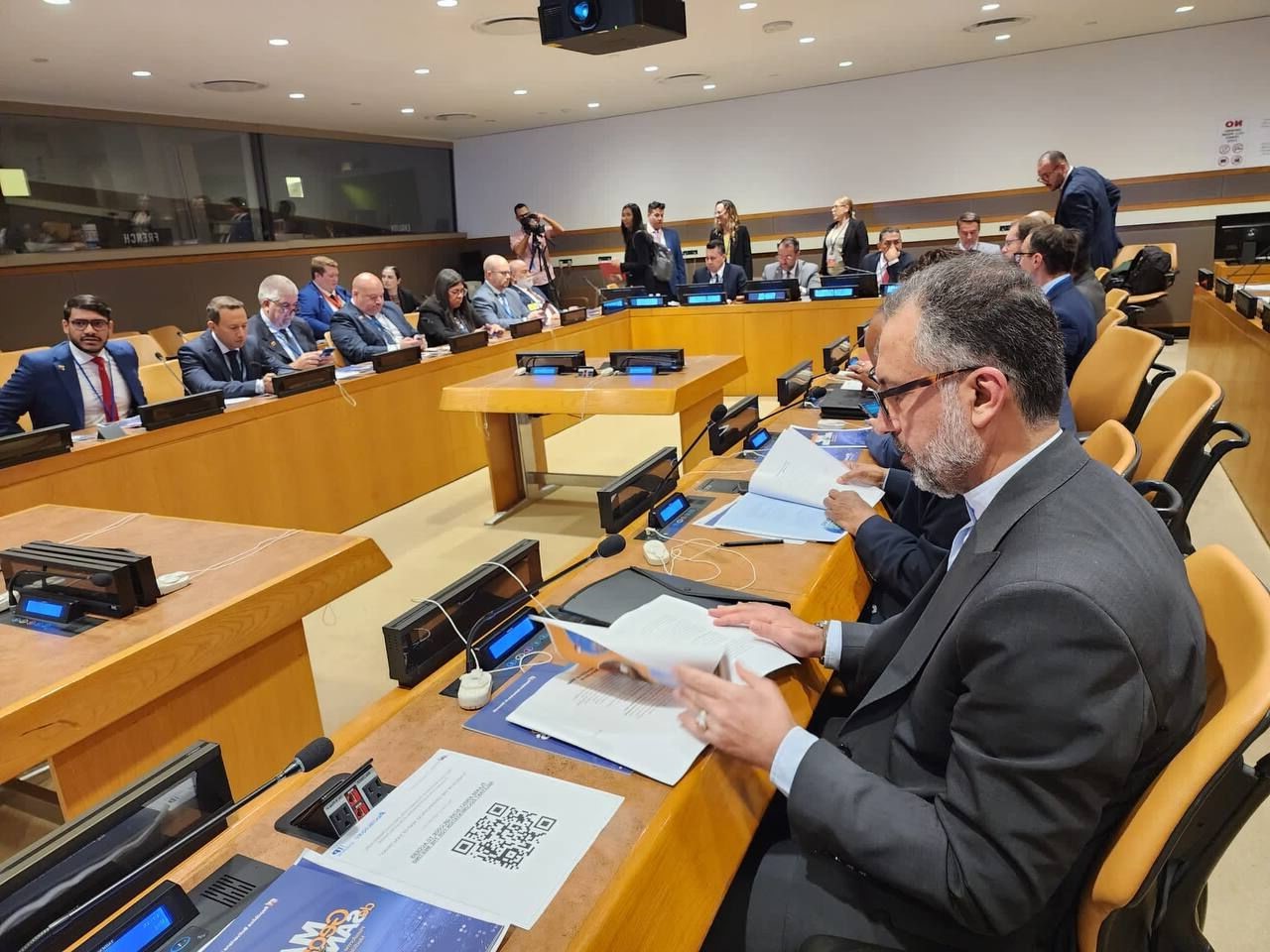The meeting regarding UN geopolitical map of economic sanctions