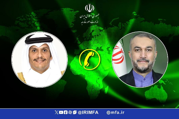 عبداللهيان وال ثاني يناقشان المبادرات لوقف النار في غزة