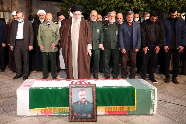 بدء مراسم تشييع الجثمان الطاهر للشهيد السيد رضي موسوي في طهران