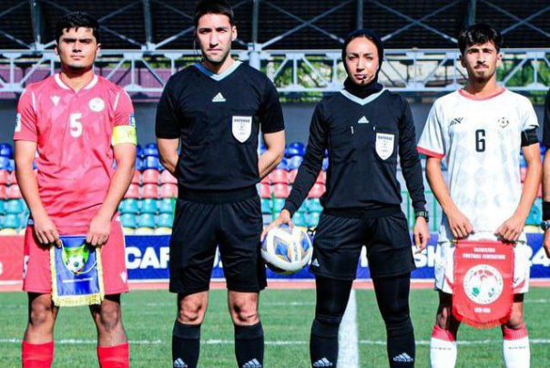 An Iranian woman officiates CAFA