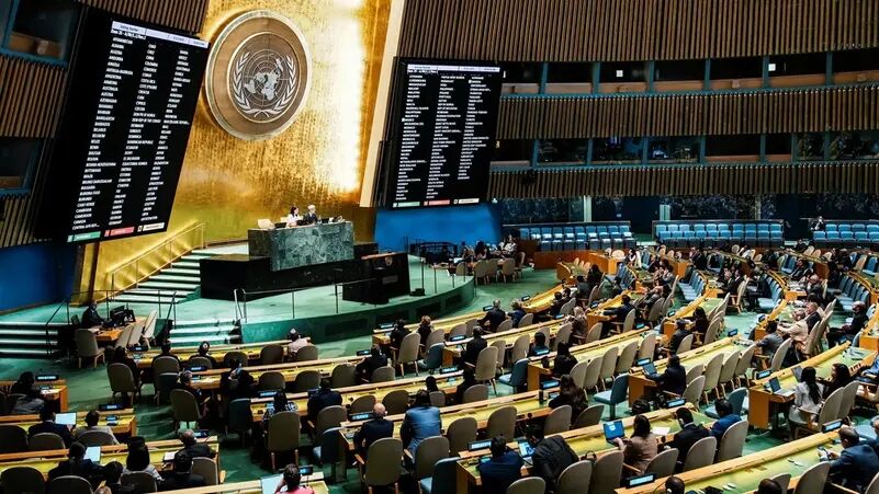 UN General Assembly approves resolution on establishment of a Palestinian state and the two-state solution