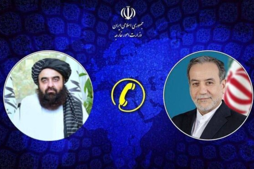 שר החוץ האיראני מנהל שיחת טלפון עם עמיתו האפגני.