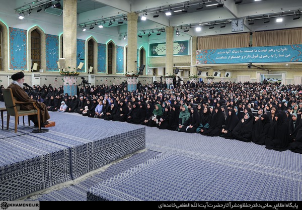 Leader hails ‘very exalted’ status of women in Islam, slams corrupt Western culture