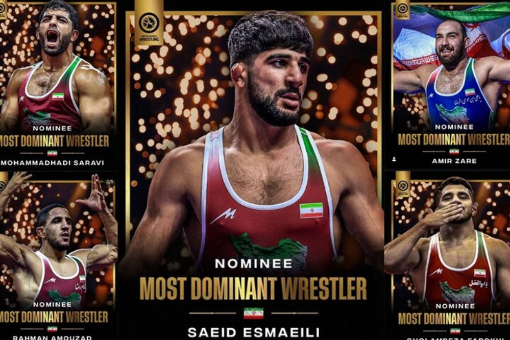 5 مصارعين إيرانيين بين المرشحين لأفضل مصارعي العالم لعام 2025