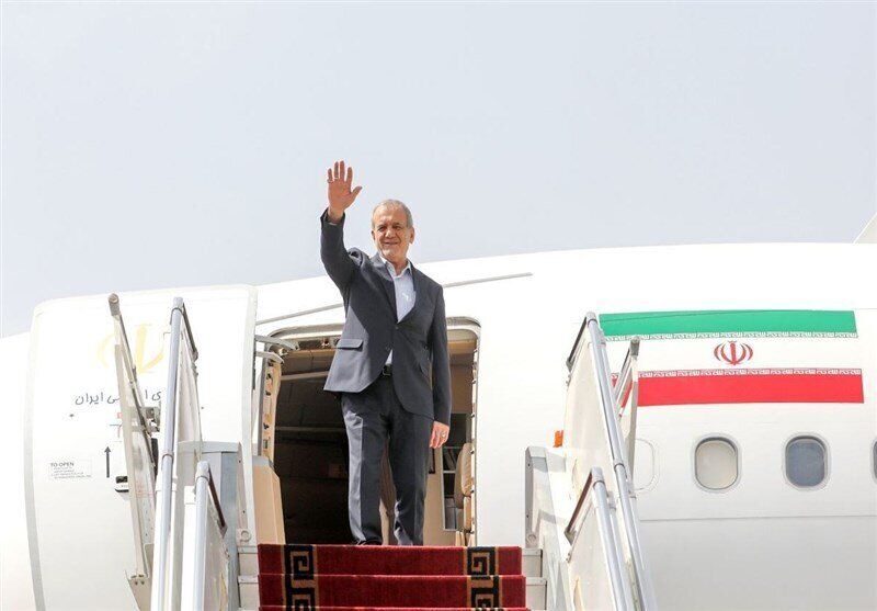 Pezeshkian leaves for Kazakhstan on official visit