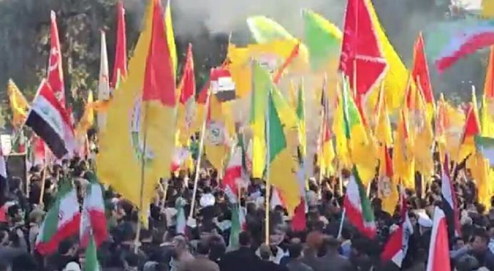 Iraqi people pour to streets in Iraq to support Iran, condemn US