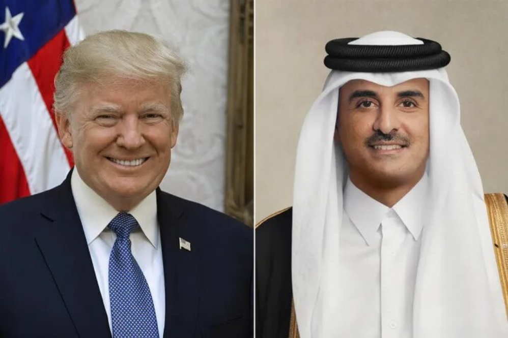 אמיר קטאר ונשיא ארה"ב דנים בהפחתת ההסלמה באזור.