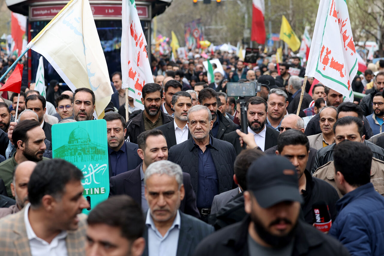 President Pezeshkian in Int’l Quds Day Rally in Tehran