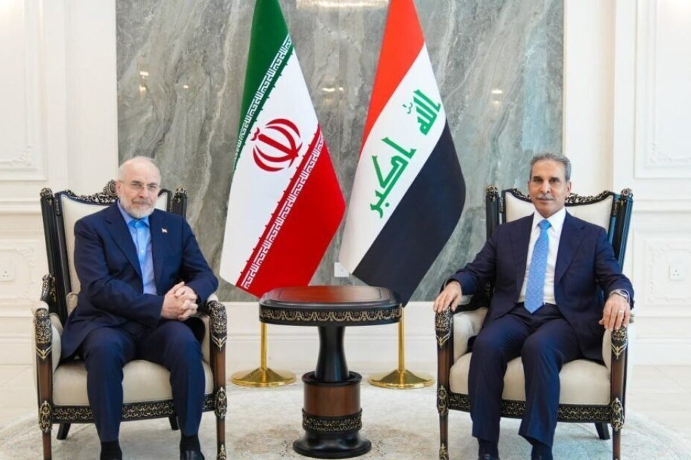 قاليباف يلتقي رئيس مجلس القضاء الاعلى في العراق