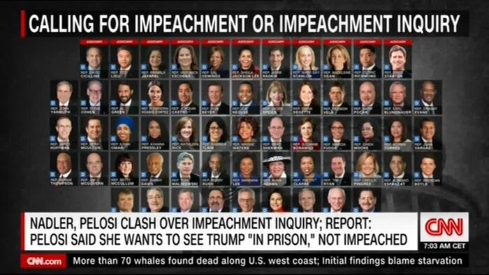 درخواست 59 نماینده دموکرات برای بررسی روند استیضاح ترامپ