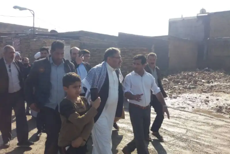 بازدید دبیر شورای عالی امنیت ملی ازمناطق آبگرفته شهرستان کارون
