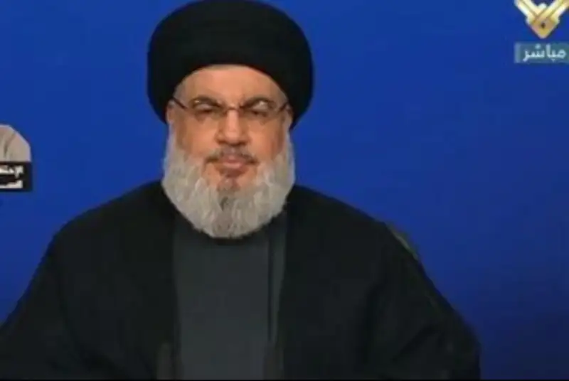سخنرانی سیدحسن نصرالله در مراسم یادبود سردار سلیمانی آغاز شد