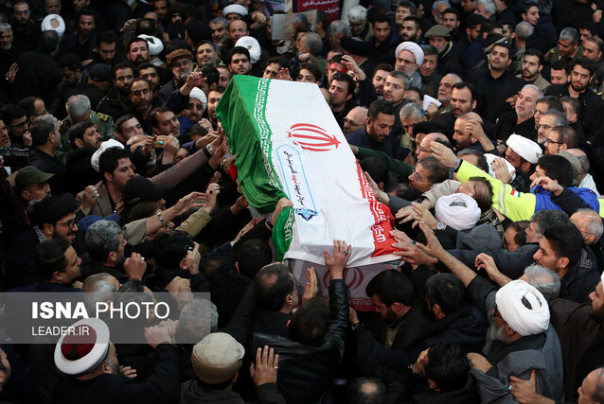 حضور مراجع و علمای قم بر پیکر سردار مقاومت