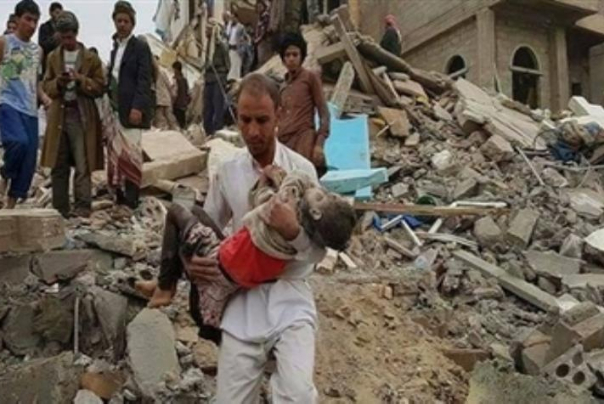 شهادت کودک یمنی بر اثر بمب‌های خوشه‌ای سعودی