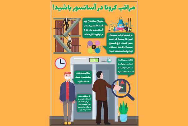 مراقب کرونا در آسانسور باشید!
