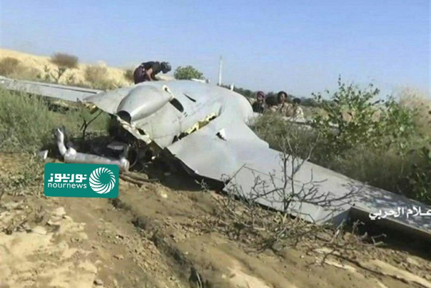 پهپاد بزرگ ارتش متجاوز سعودی که دیروز در آسمان یمن توسط نیروهای انصارالله ساقط شد