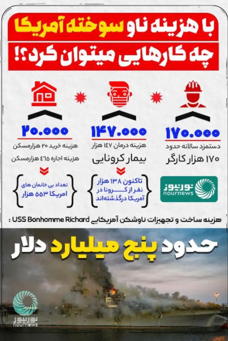 با هزینه ناو سوخته آمریکا چه کارهایی میتوان کرد؟!