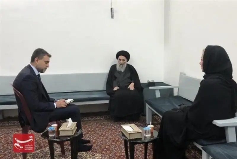 ملاقات نماینده سازمان ملل با آیت‌الله سیستانی