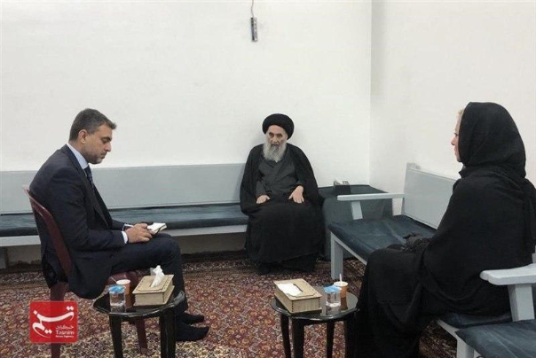 ملاقات نماینده سازمان ملل با آیت‌الله سیستانی