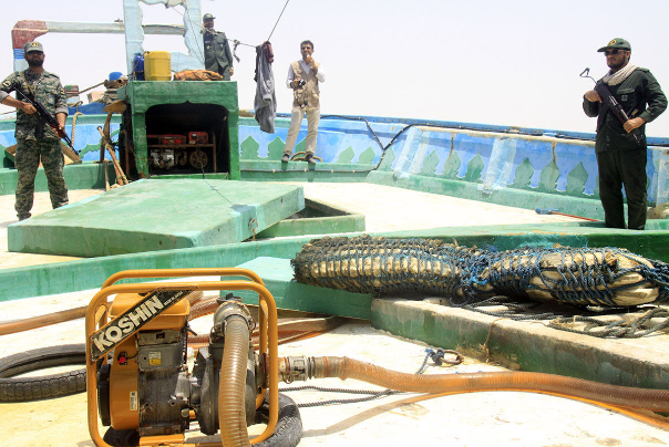 Foreign vessel carrying bootleg fuel seized in Persian Gulf