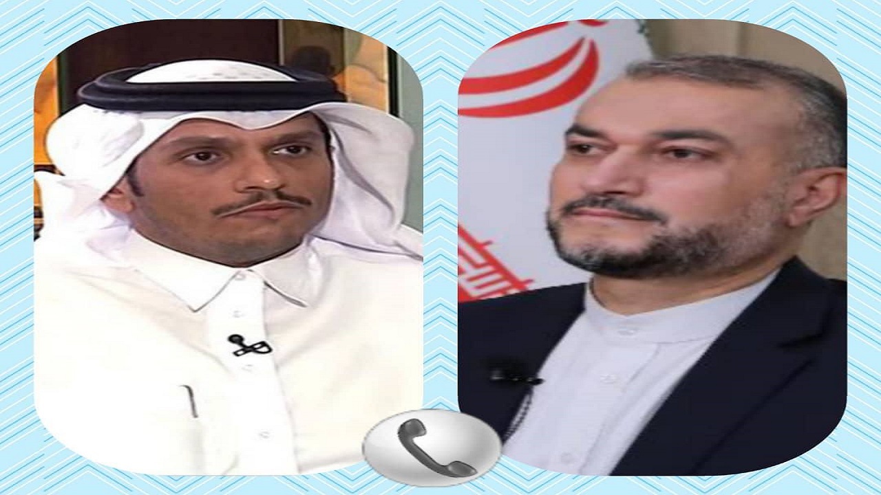 عبداللهيان يبحث مع نظيره القطري العلاقات الثنائية