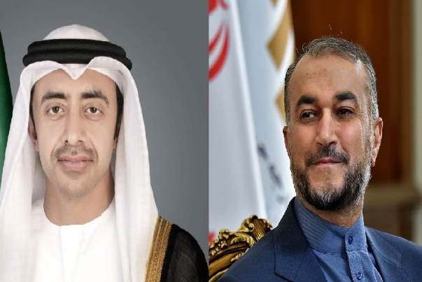 أمير عبداللهيان لنظيره الاماراتي: الكيان الصهيوني خطر على المنطقة