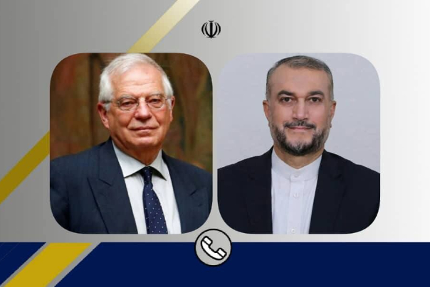 أمير عبداللهيان يؤكد لـ بوريل عزم طهران على التوصل الى اتفاق