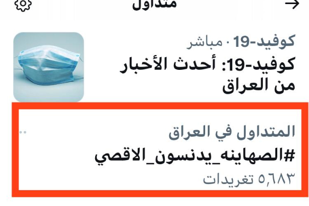 ناشطون عراقيون يطلقون حملة الصهاينة يدنسون الاقصى