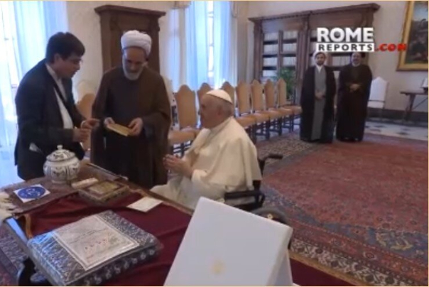 گزارش شبکه ایتالیایی رم‌رپورتز از دیدار آیت‌الله اعرافی و پاپ