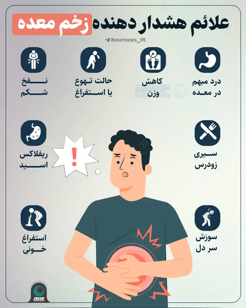 علائم هشدار دهنده زخم معده