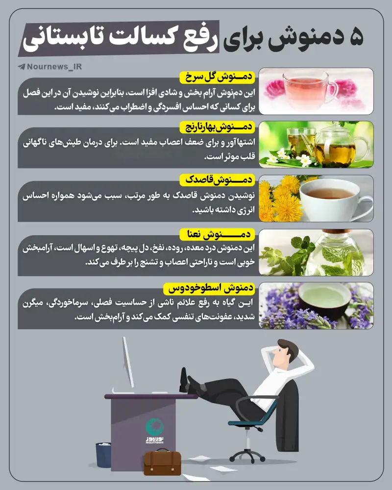 دمنوش‌هایی برای رفع کسالت تابستانی
