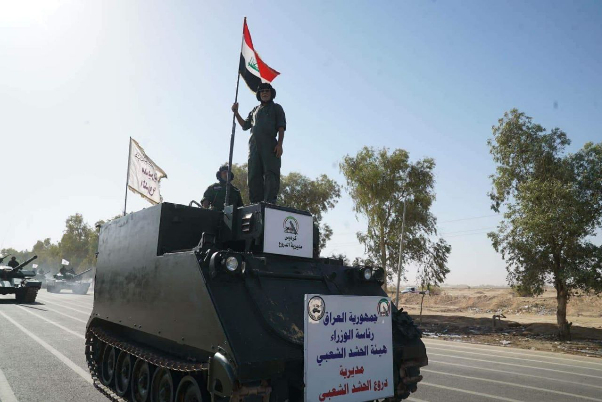 نمایش اقتدار الحشد الشعبی در شرق عراق+ تصاویر