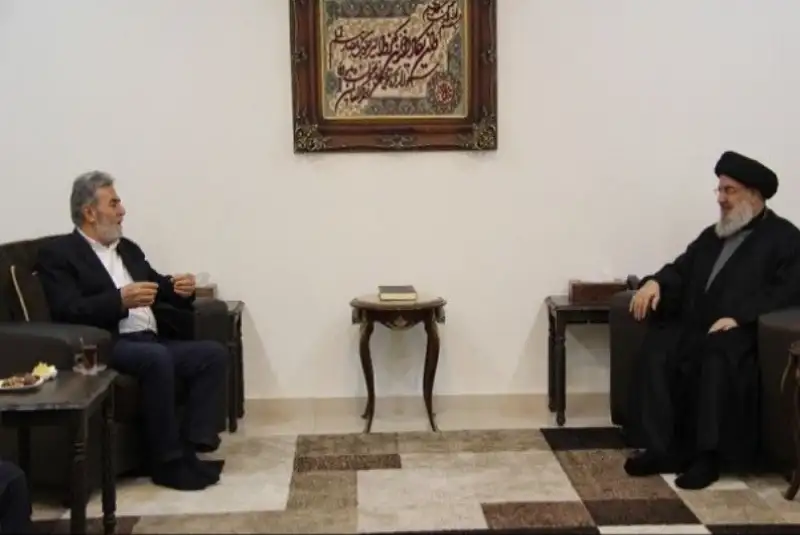 زیاد النخاله با سید حسن نصرالله دیدار کرد