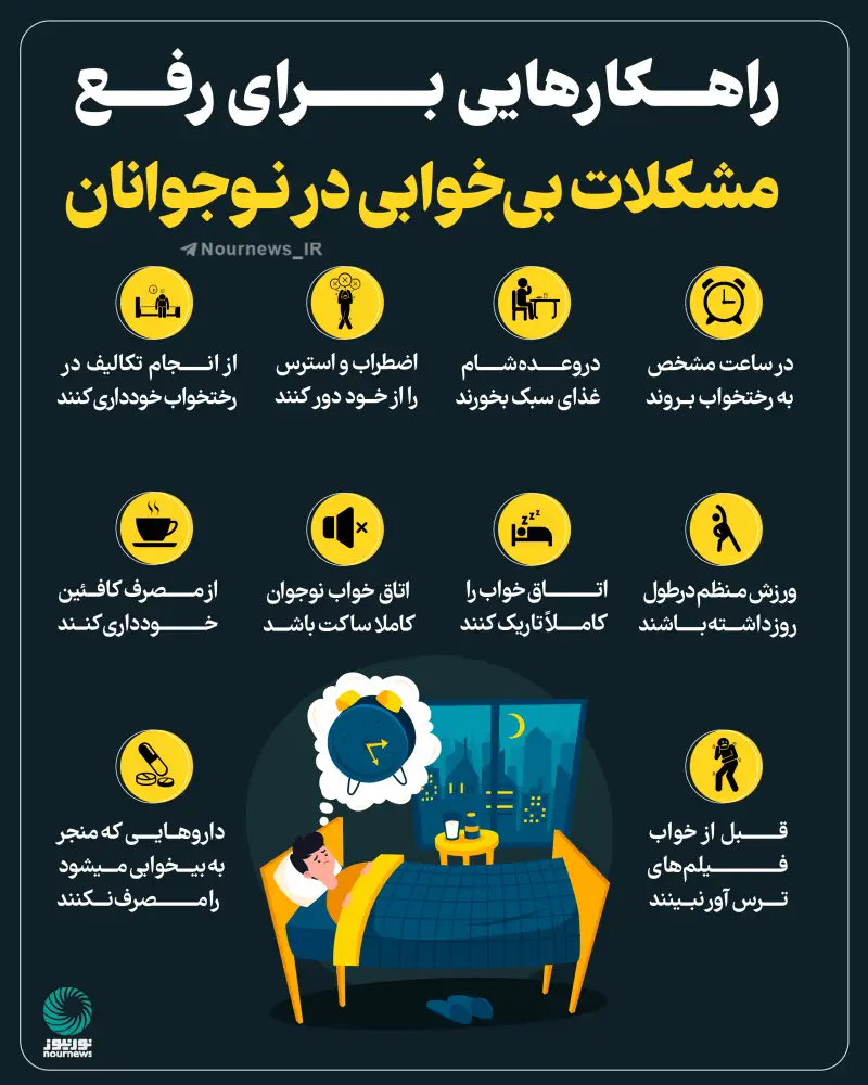 راهکارهایی برای رفع مشکلات بی‌خوابی در نوجوانان