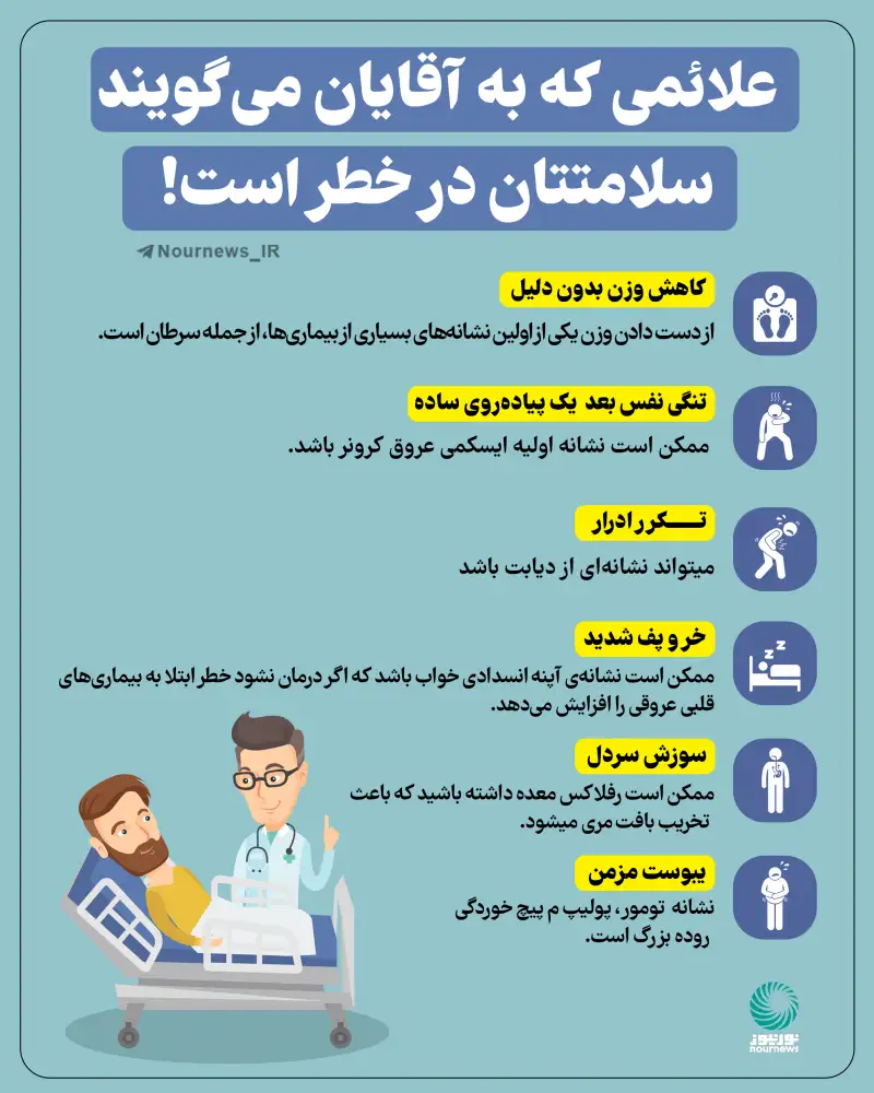 علائمی که به آقایان می‌گویند سلامتتان در خطر است!