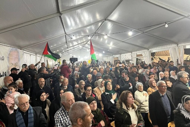הכיבוש הסתער על אוהל קבלת הפנים של האסיר המשוחרר, כרים יונס, בעיירה ערה.