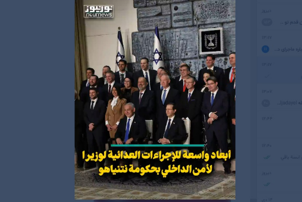 أبعاد واسعة للإجراءات العدائية لوزير الأمن الداخلي بحكومة نتنياهو