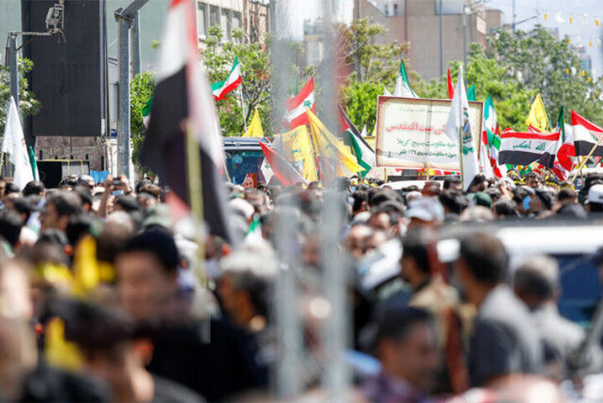 حضور باشکوه روزه‌داران در راهپیمایی روزقدس