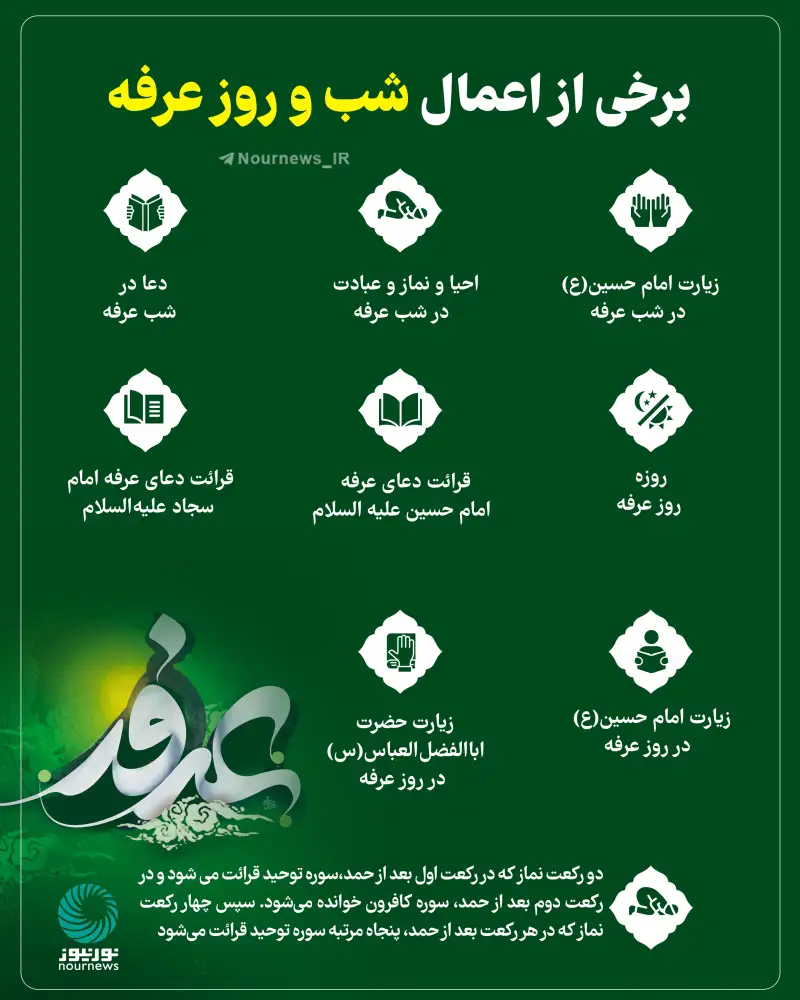 برخی از اعمال شب و روز عرفه