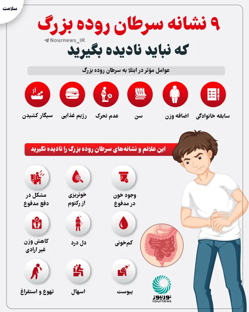 9 نشانه سرطان روده بزرگ که نباید نادیده بگیرید